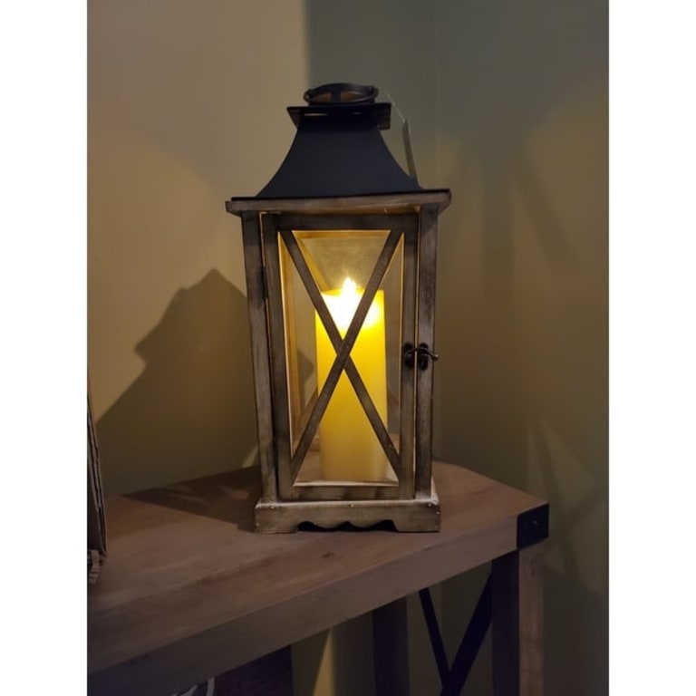 LUMINARA RealFlame Effect 3" X 8.5" Pillar LED Candle Bed Bath