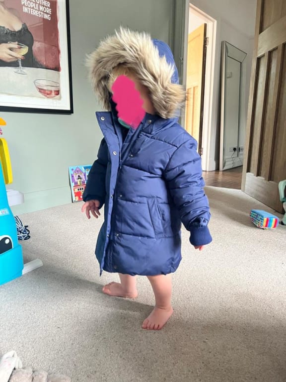 John Lewis Kids' Padded Plain Shower Resistant Parka, Peacoat at John Lewis  & Partners