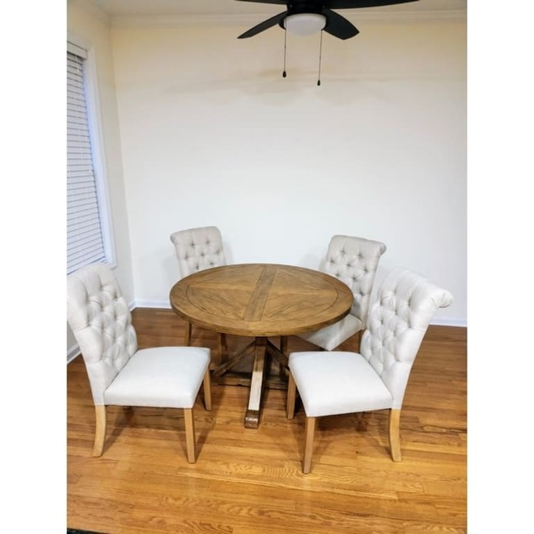 Benchwright X-base 48-in. Round Dining Set by iNSPIRE Q Artisan - On ...