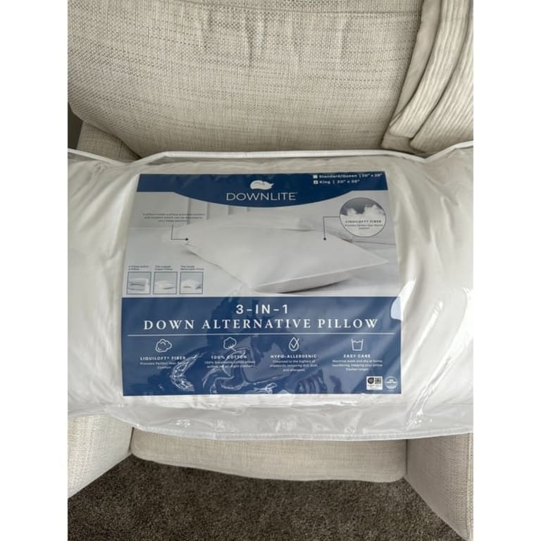 3in1 Adjustable Down Alternative Pillow By DOWNLITE® (Hypoallergenic