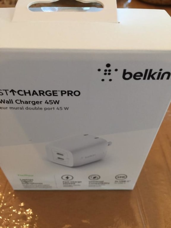Cargador Belkin Boost Charge Pro 45W Dual Port USB-C Universal