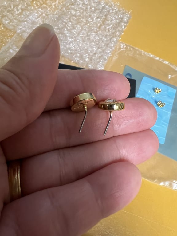 COACH Outlet Open Circle Stone Strand Earrings