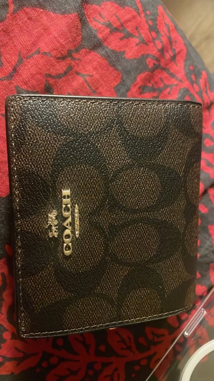 COACH Turnlock Card Case With Cat Dance Print, NWT