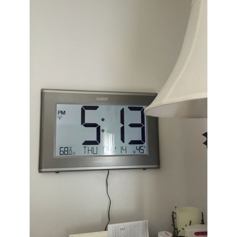 La Crosse Technology ExtraLarge Atomic Clock with Backlight Bed Bath