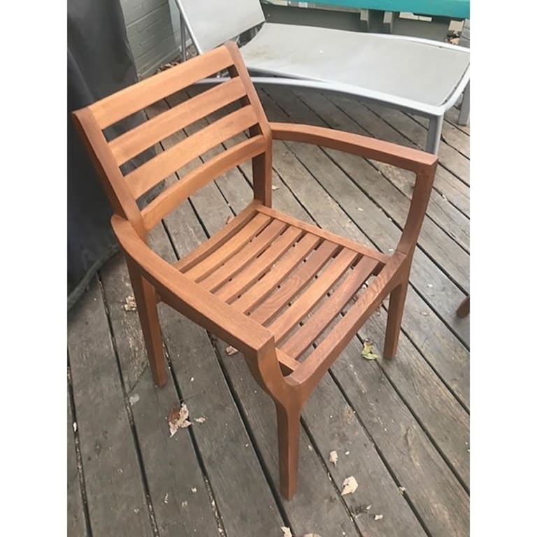 Eilaf Danish Eucalyptus Stacking Armchair, 4pk. On Sale Bed Bath