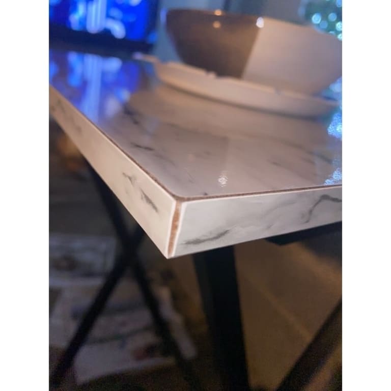 Meisel White Faux Marble Tray Table Set On Sale Bed Bath & Beyond