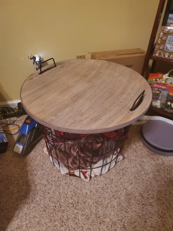 Wire Basket Table At Home