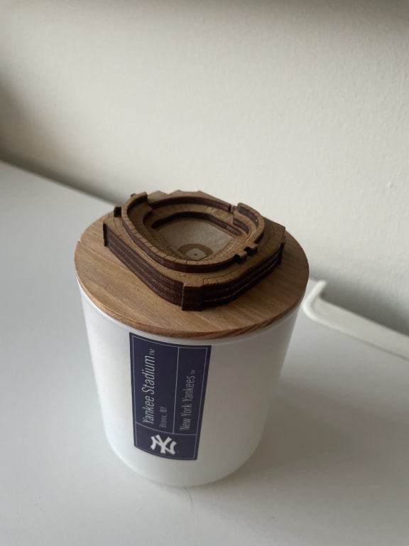 MLB Stadium Sculpture Candle from Uncommon Goods. Customer submitted image.