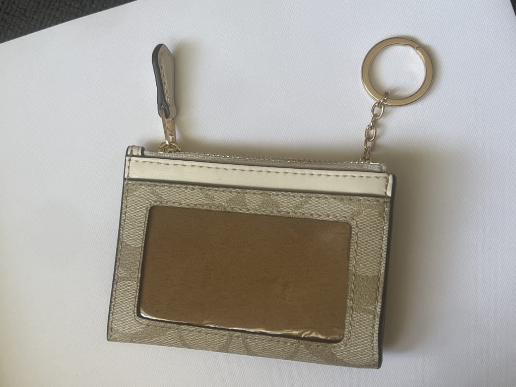 NWT Pink Coach Mini Skinny Id Case with Key Ring - Style No. 88250