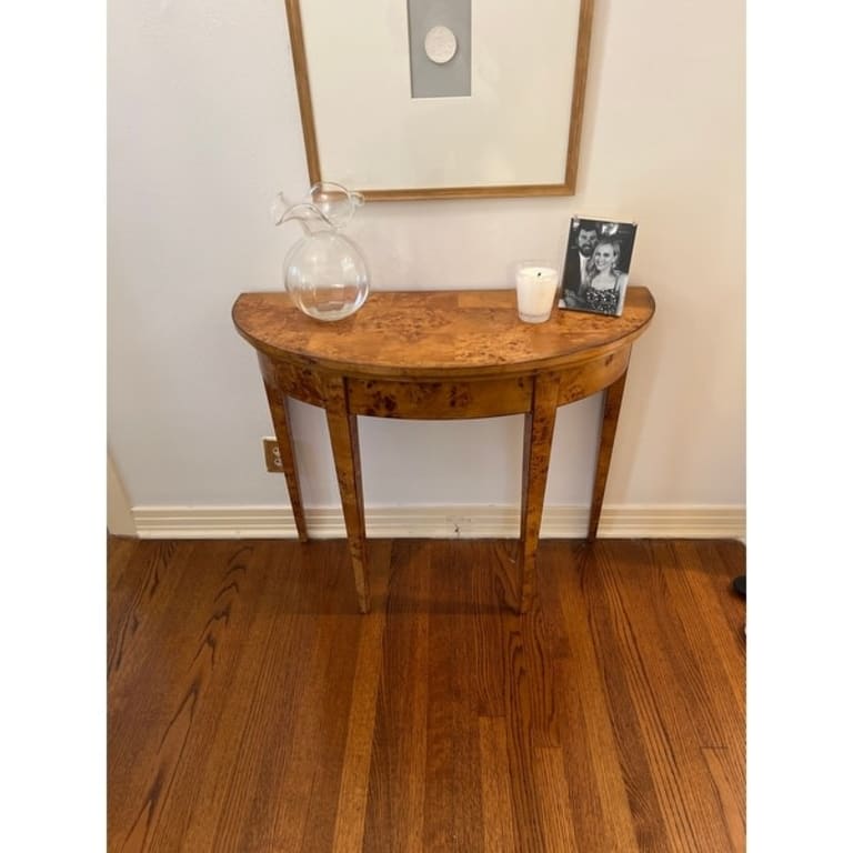 Hampton Demilune Burl 36" Console Table Bed Bath & Beyond 36635718