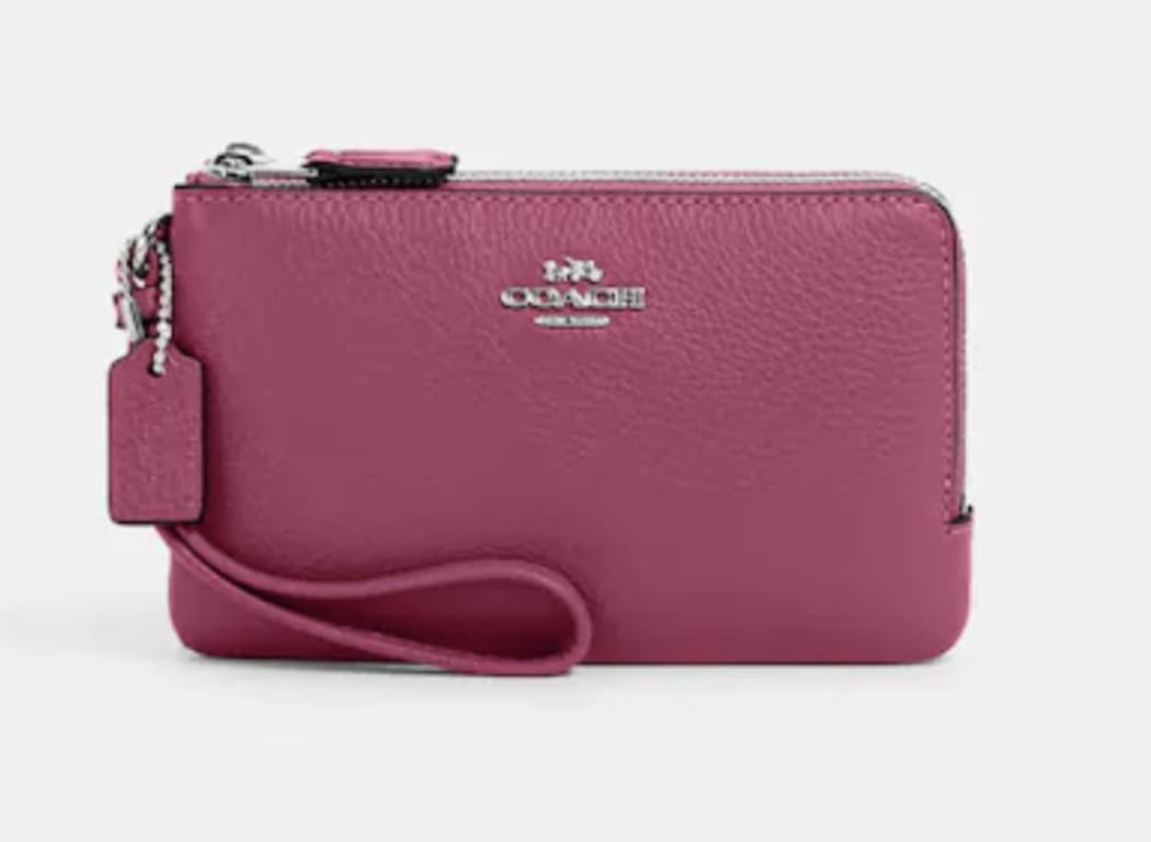 Coach Signature Zip Card Case C0058 Brown Black Wallet Leather Women's  Purse on eBid United States