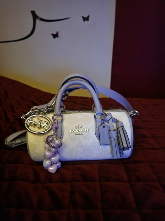 NWT COACH Lacey Crossbody In Signature Canvas With Heart And Star Print