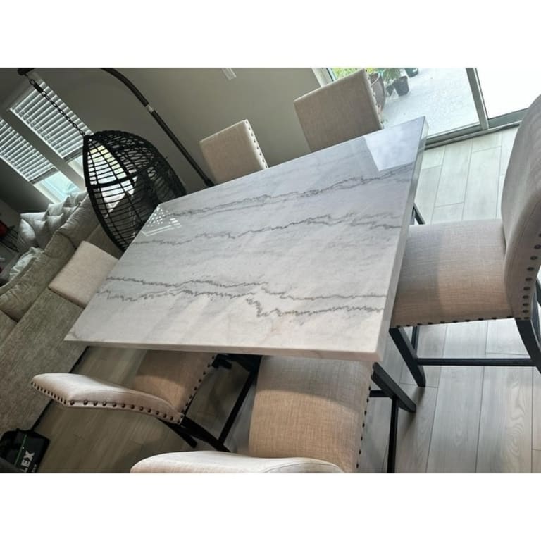 Furniture of America Cots Farmhouse White 70inch Counter Height Table