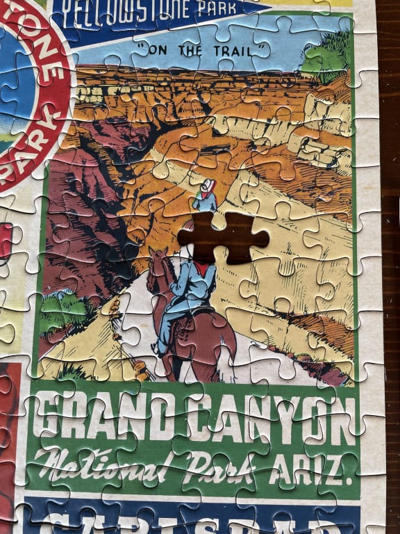 Vintage National Parks Puzzle from Uncommon Goods. Customer submitted image.