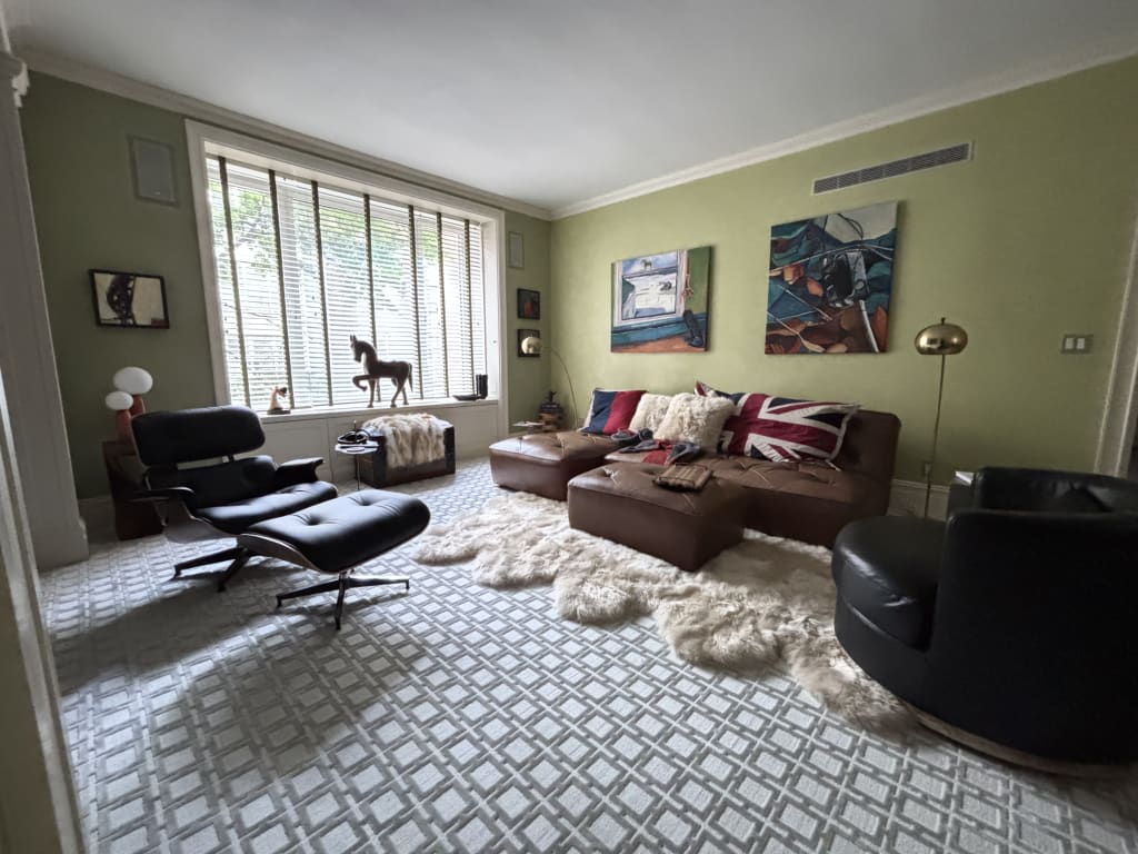 Customer Image Captioned: The linen rug in my living room in NYC