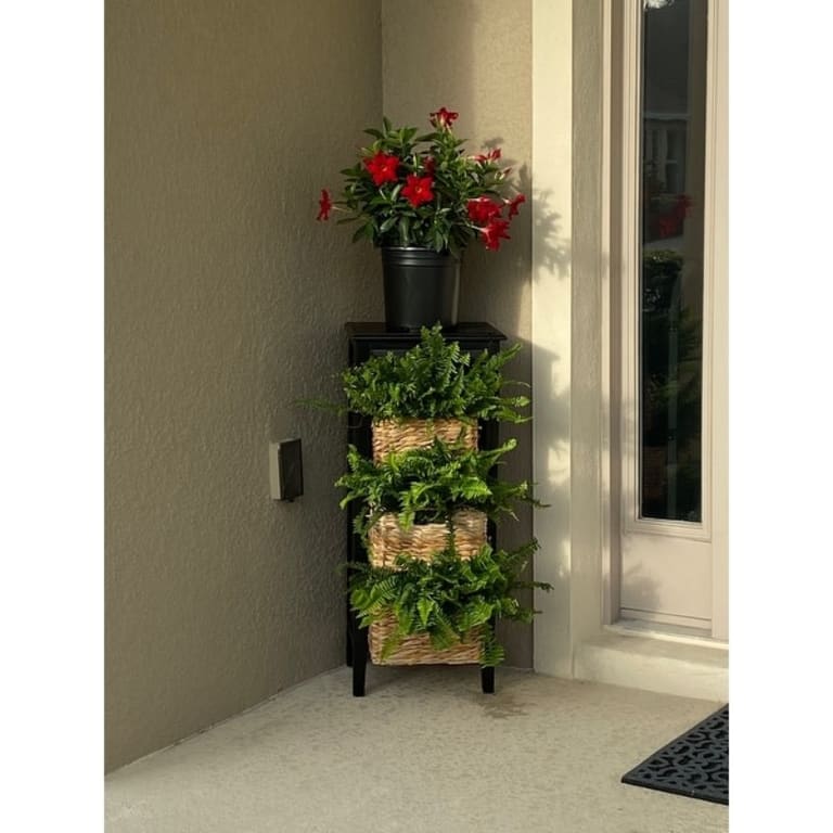 SAFAVIEH Michaela Distressed Black 4Drawer Storage Side Table 15" x