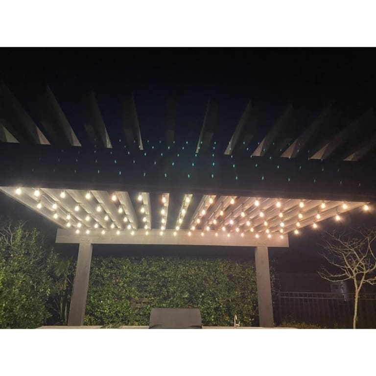 48ft 24 LED Outdoor Patio String Lights, 2700K Soft White - 24 sockets -  Bed Bath & Beyond - 28553869