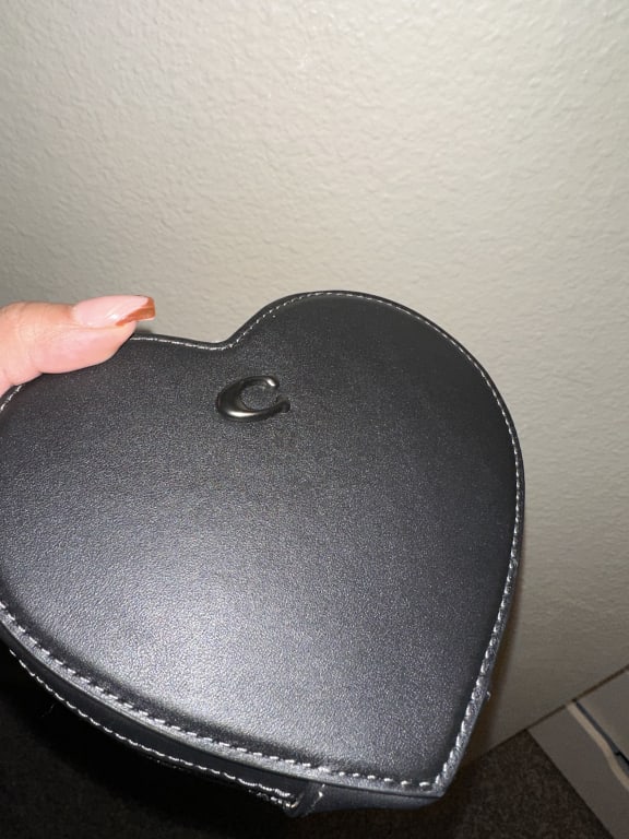 COACH Glovetanned Leather Heart Crossbody - Macy's
