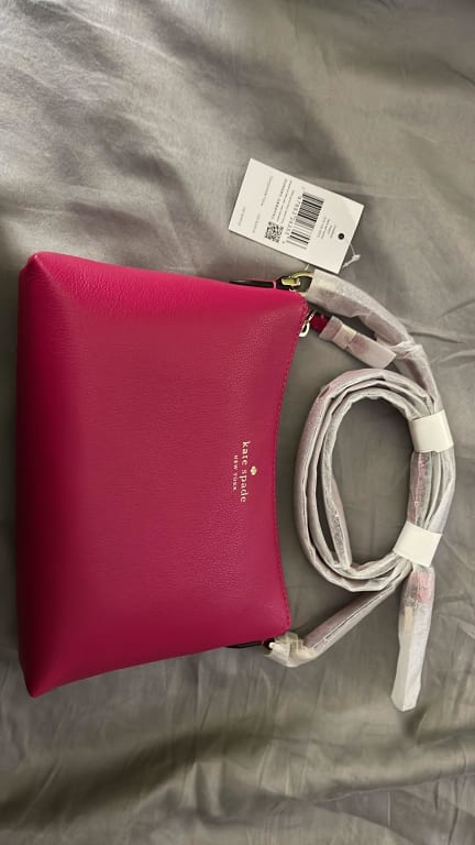 Kate Spade Bailey Pink Ruby Leather Crossbody Bag NWT New!