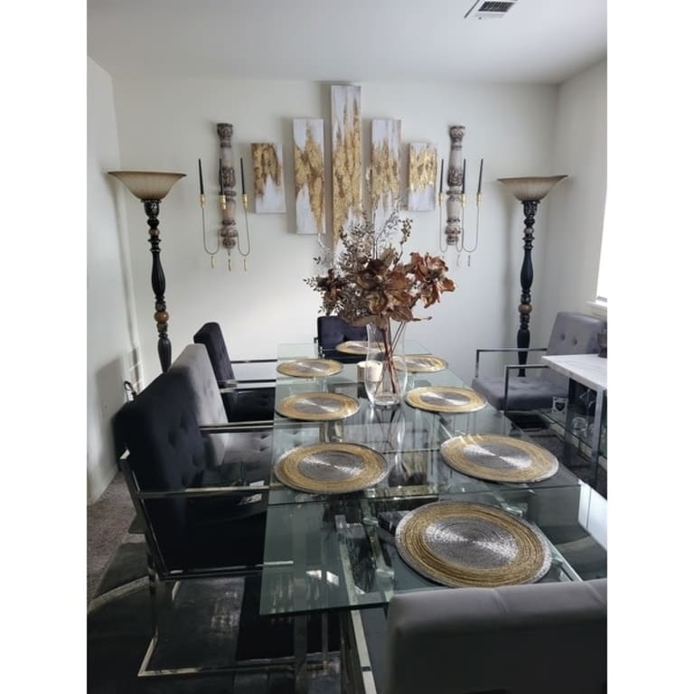 Devlan Contemporary Glam Wall Art Set of 5 Bed Bath & Beyond 20908984