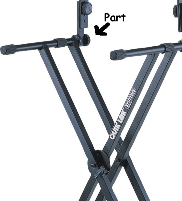 QUIK LOK AMS-QL-642 Two-Tier Heavy-Duty X Keyboard Stand | Guitar