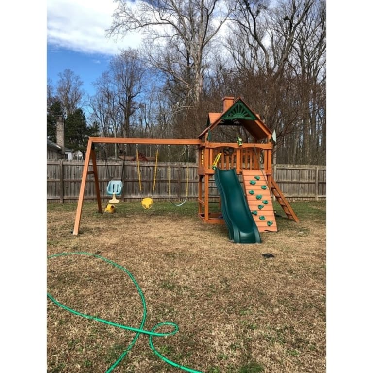 Gorilla Playsets Navigator Wood Swing Set with Monkey Bars On Sale