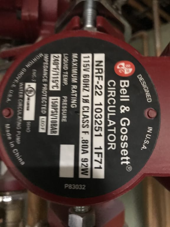 Bell Gossett 1 25 Hp Nrf 22 Red Fox Circulator Pump