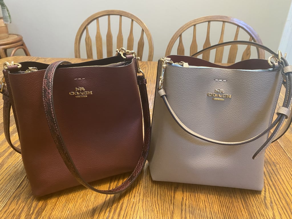 COACH®  Mollie Bucket 22 With Heart Cherry Print