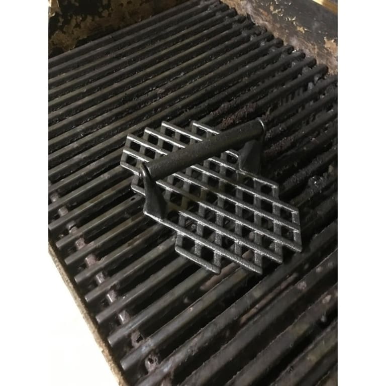 Charcoal Companion Cast Iron Grill Marks Press (2Pack) Bed Bath