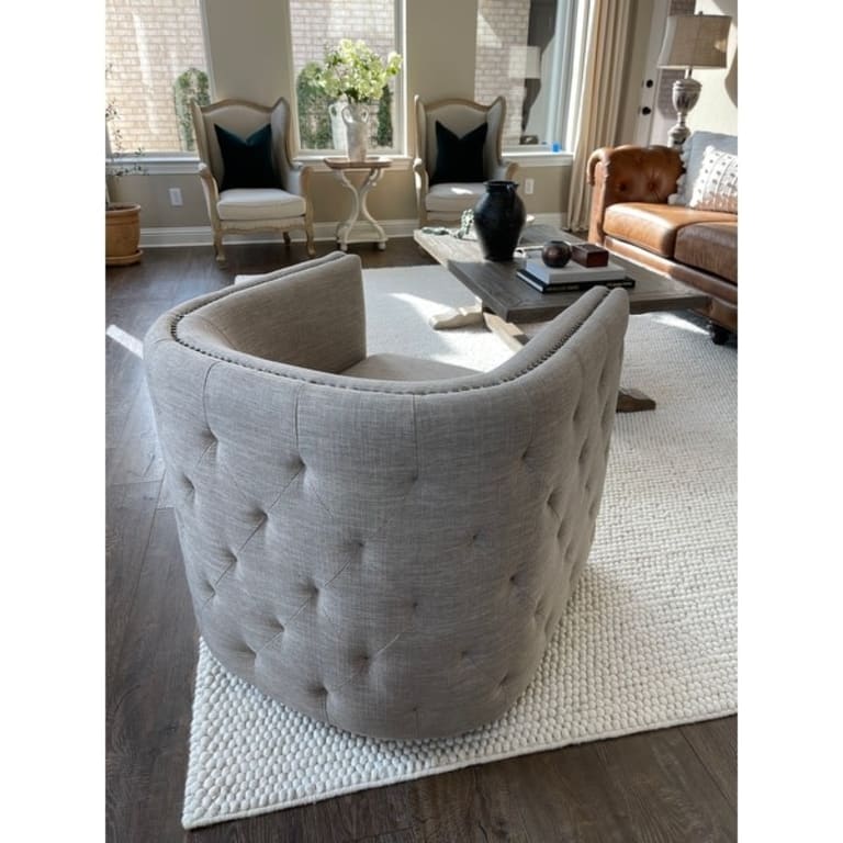 Madison Park Wilmette Upholstered 360 degree Swivel Chair On Sale