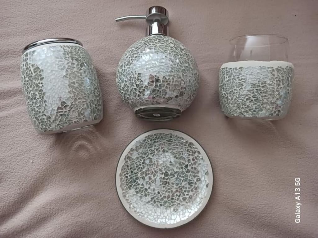 Madison Park Mosaic 4 Piece Bath Accessory Set On Sale Bed Bath