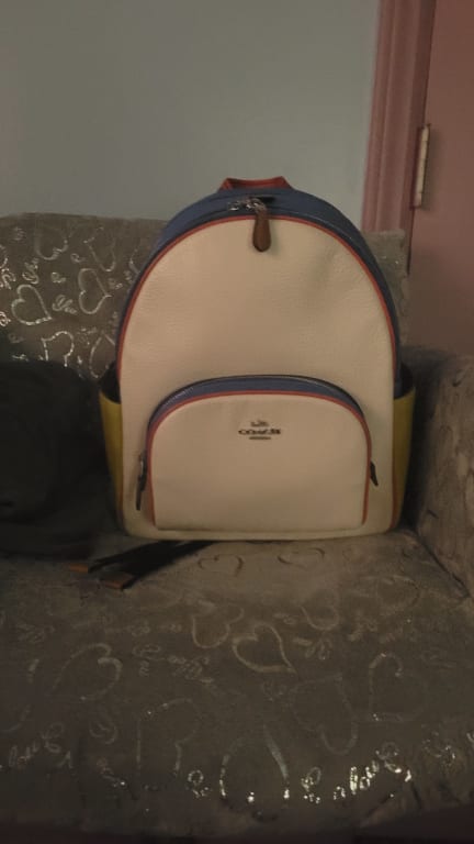 Coach Outlet Disney X Coach Court Backpack In Signature Canvas With Patches