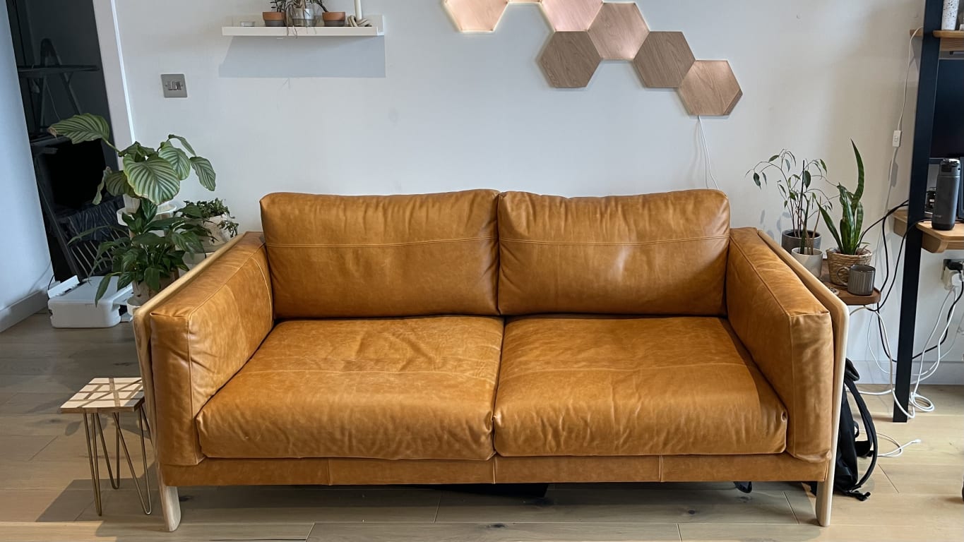 Brown leather sofa john lewis cheap