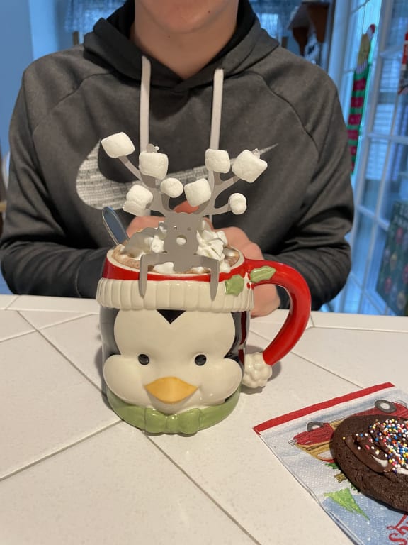 Caribou Cocoa Buddies - Set of 2 from Uncommon Goods. Customer submitted image.