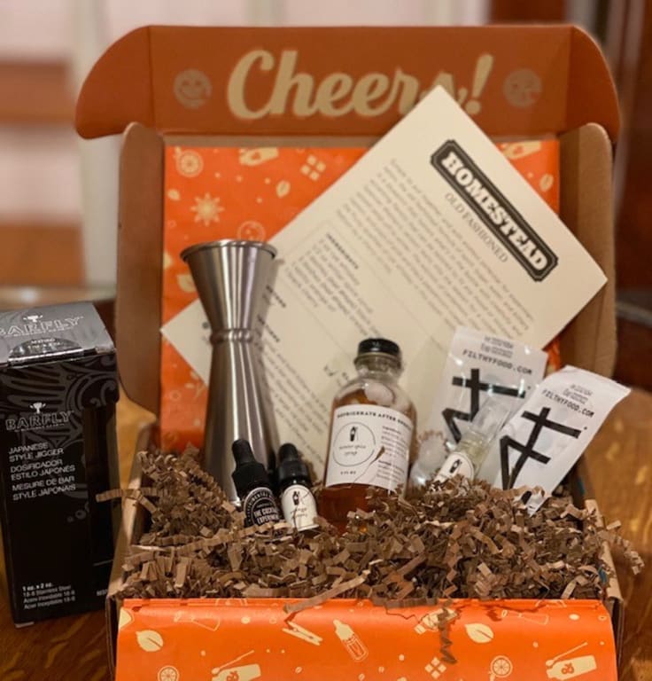 The Specialty Craft Cocktail Kit from Uncommon Goods. Customer submitted image.