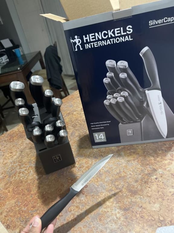 J.A. Henckels International Silvercap 14-pc Knife Block Set