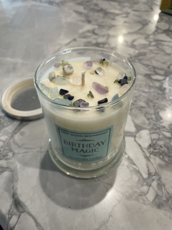 Birthday Wish Candle from Uncommon Goods. Customer submitted image.