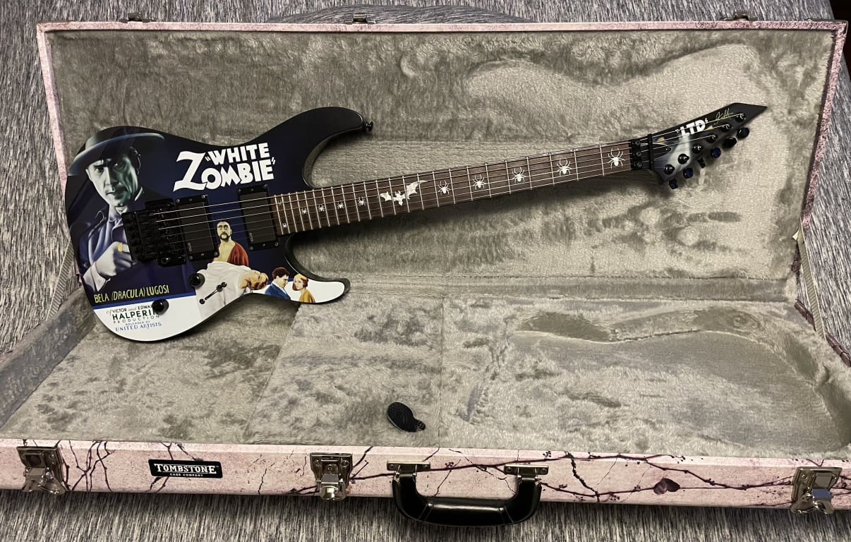 ESP LTD Kirk Hammett Signature White Zombie Electric Guitar ESP LTD Kirk Hammett Signature White Zombie Electric Guitar