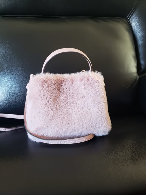 fluffy kate spade purse