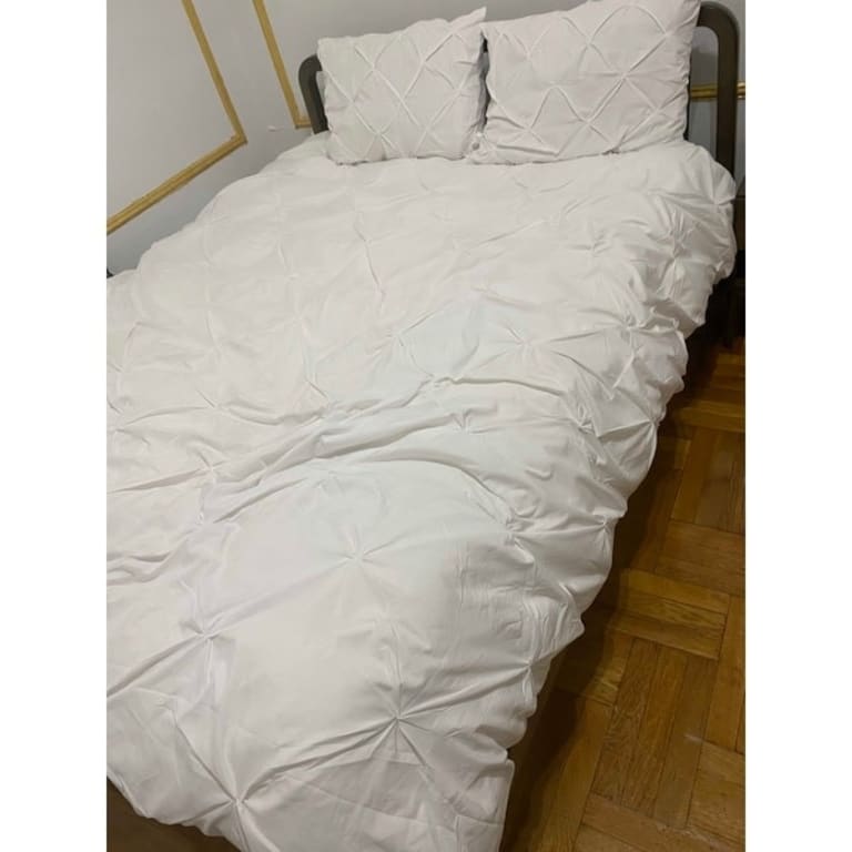 White Pin Tuck Duvet Cover Bed Bath & Beyond 17414856