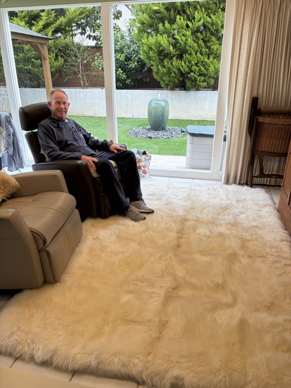 Customer Image Captioned: Soft sheepskin rug !