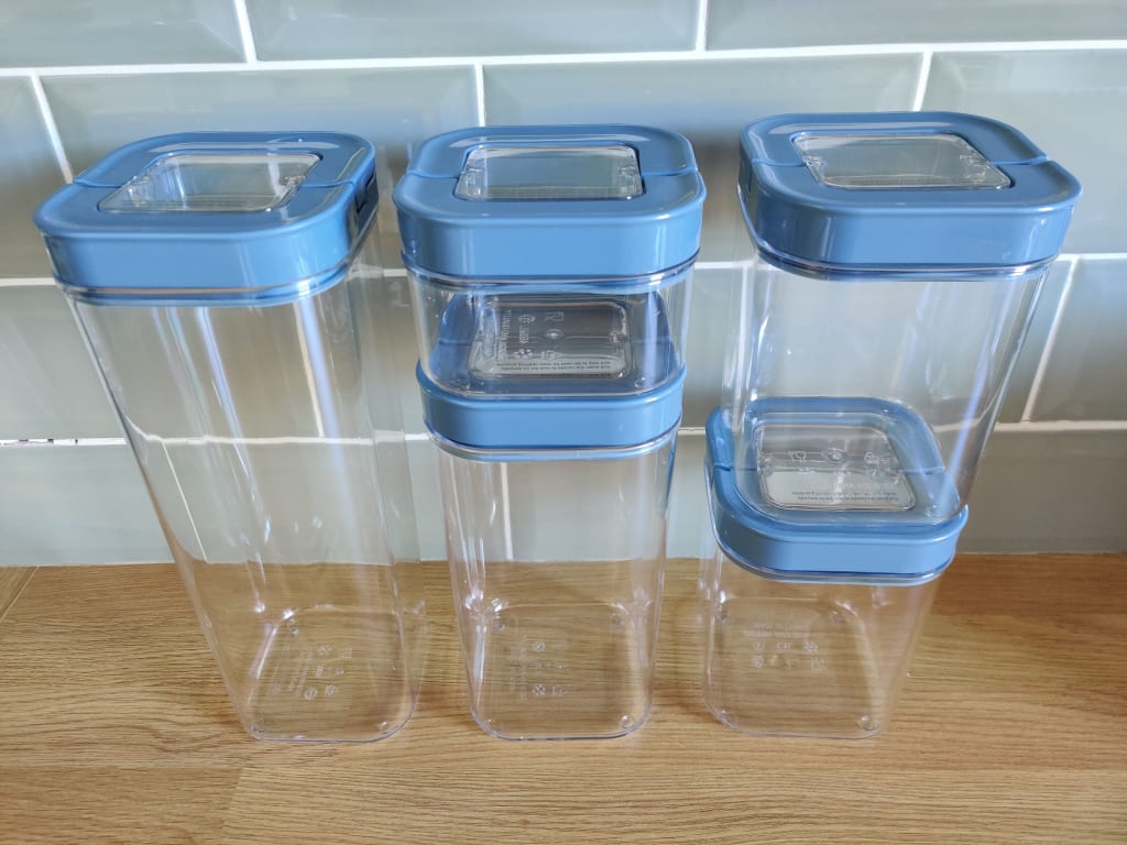 John Lewis ANYDAY Nesting Rectangular Plastic Storage Containers, Set Of 3, Clear