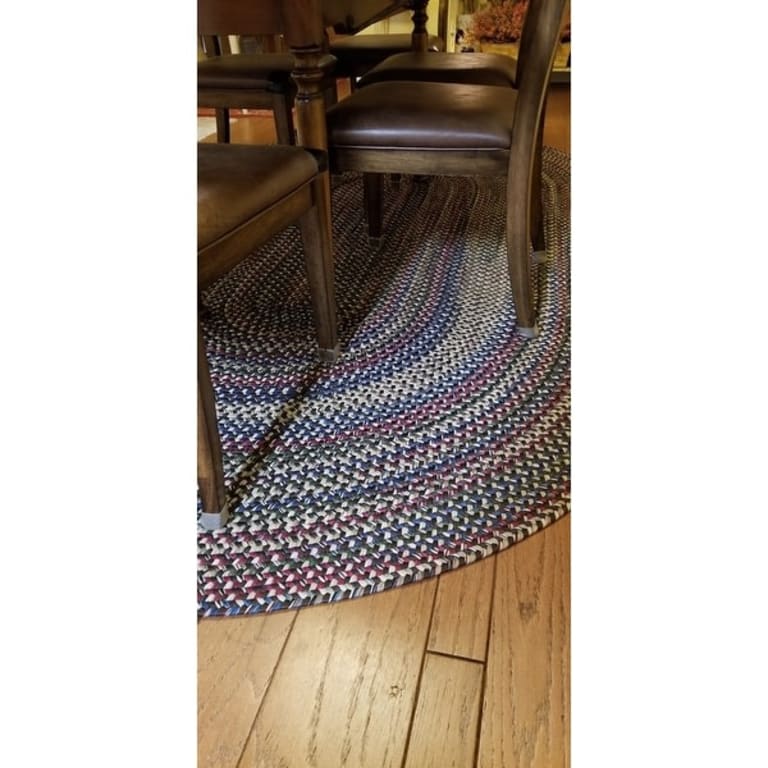 Colonial Mills Worley Rustic Farmhouse Braided Multicolor Oval Rug On
