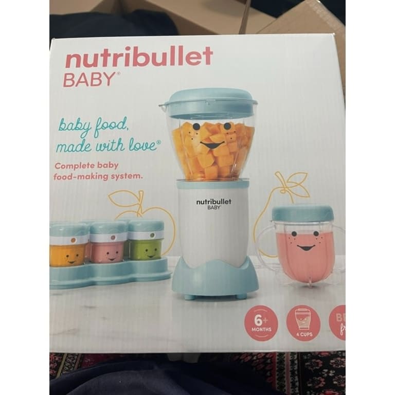 NutriBullet NBY-50100 Baby Complete Food-Making System, 32-Oz, White, Blue,  Clear: Home & Kitchen 