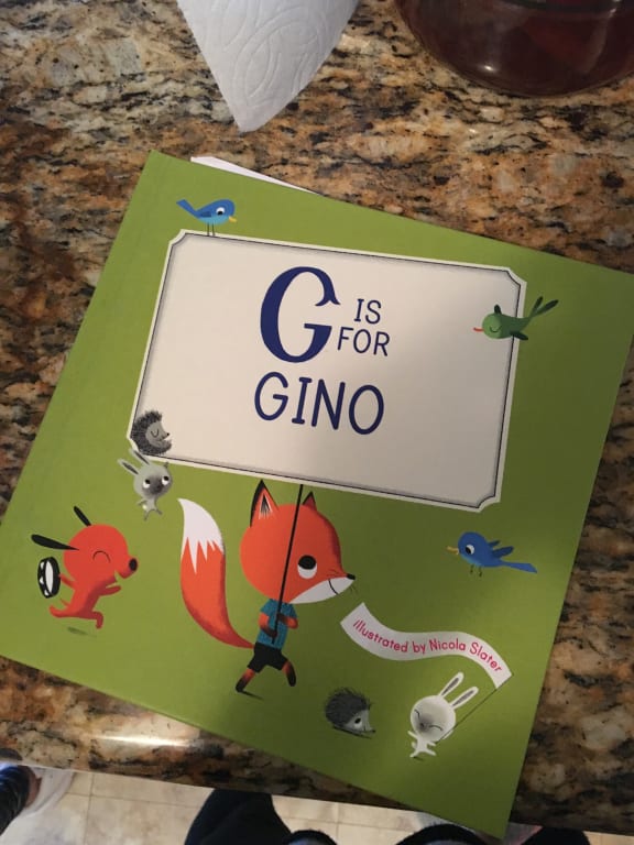 Personalized M Is for Me Book from Uncommon Goods. Customer submitted image.