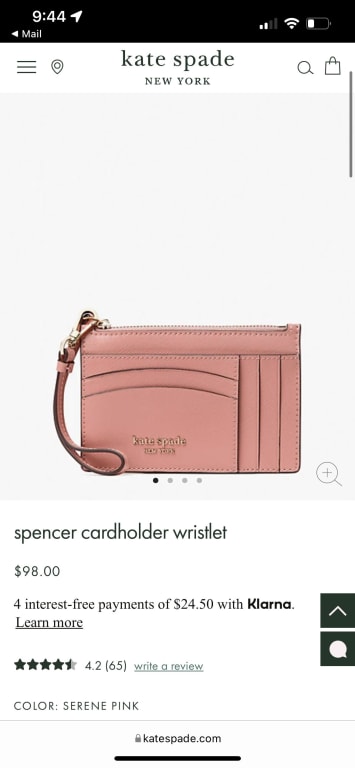 Buy KATE SPADE Spencer Flap Crossbody Wallet with Chain Strap, Pink Color  Women