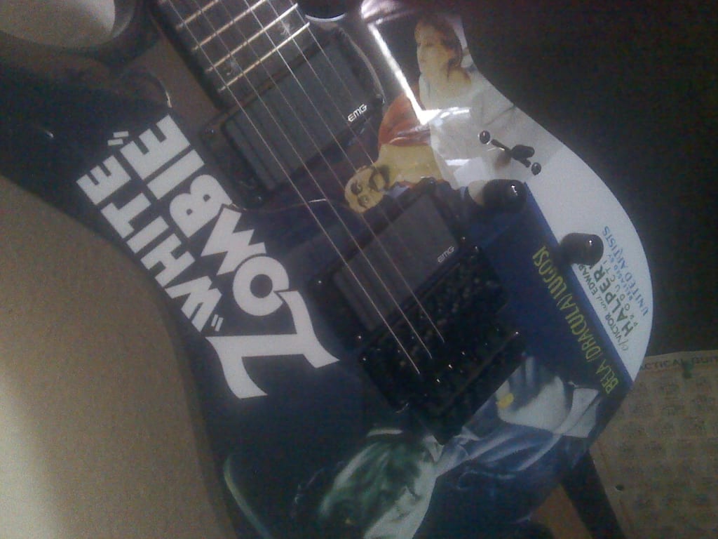 ESP LTD Kirk Hammett Signature White Zombie Electric Guitar ESP LTD Kirk Hammett Signature White Zombie Electric Guitar
