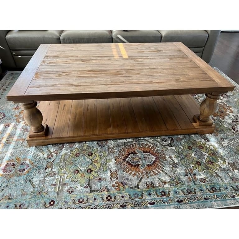 Edmaire Rustic Baluster 60inch Coffee Table by iNSPIRE Q Artisan Bed