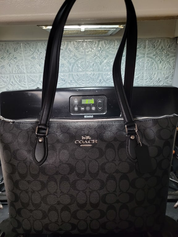 COACH®  Gallery Tote In Signature Canvas With Bee Print