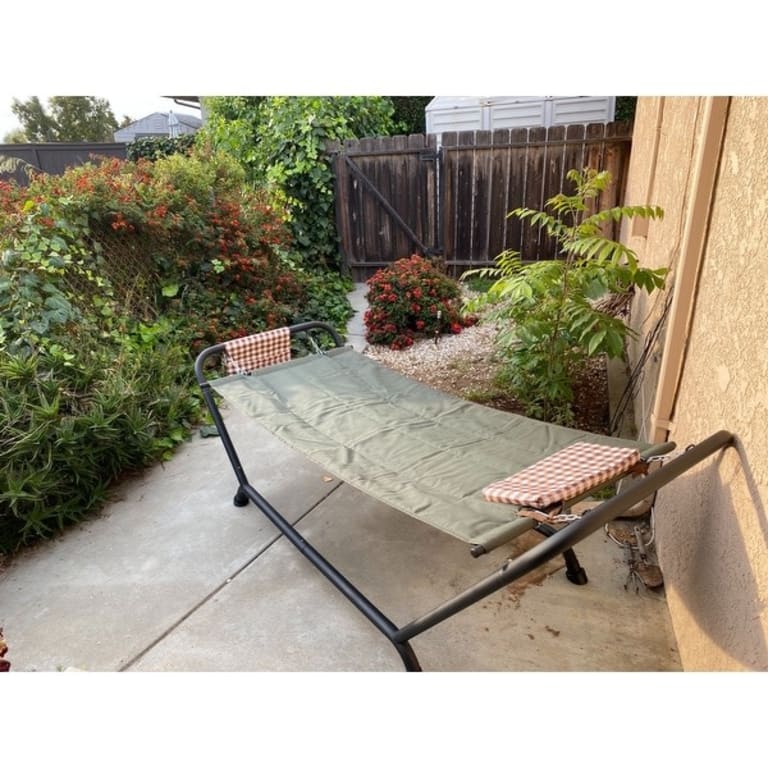 Sorbus Hammock Bed with Stand, Features Deluxe Pillow and Storage